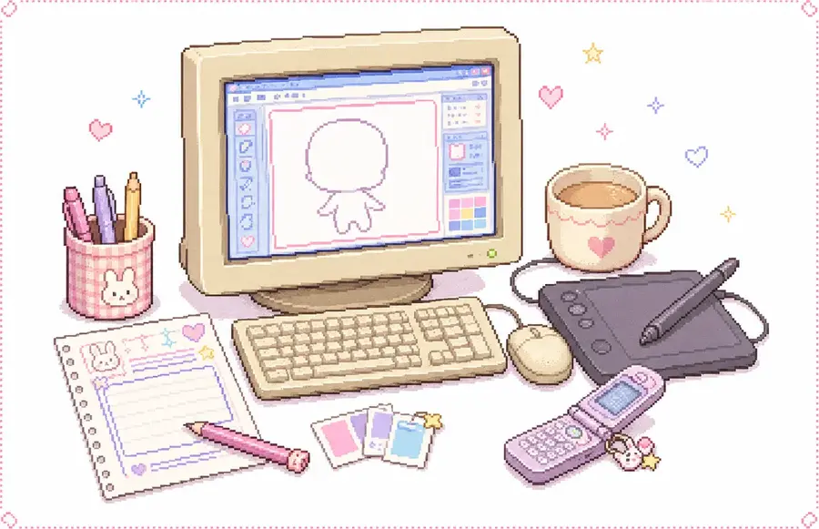 旧サイトのアバター申請案内用イラスト