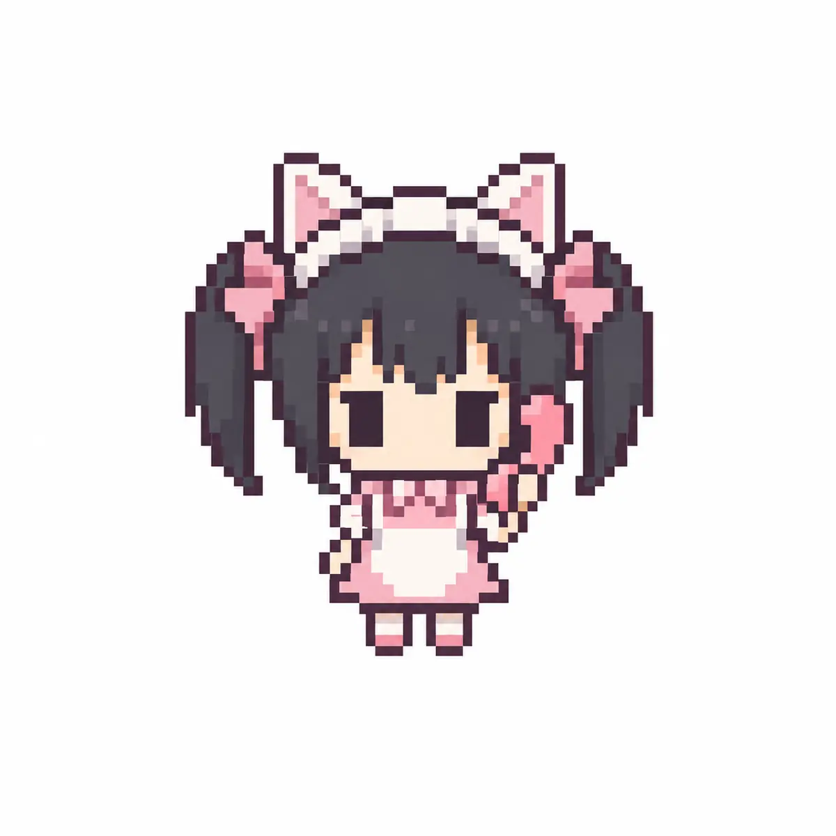 電話メイドのミニドット絵