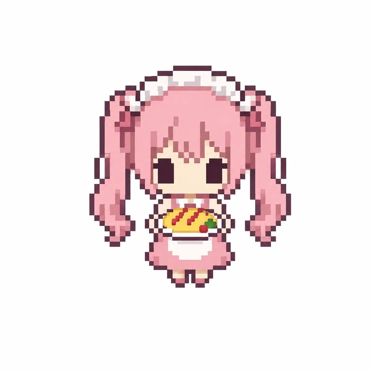 オムライスメイドのミニドット絵