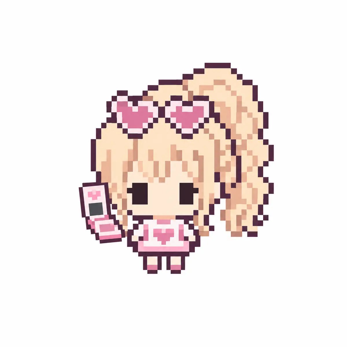 デコ携帯少女のミニドット絵