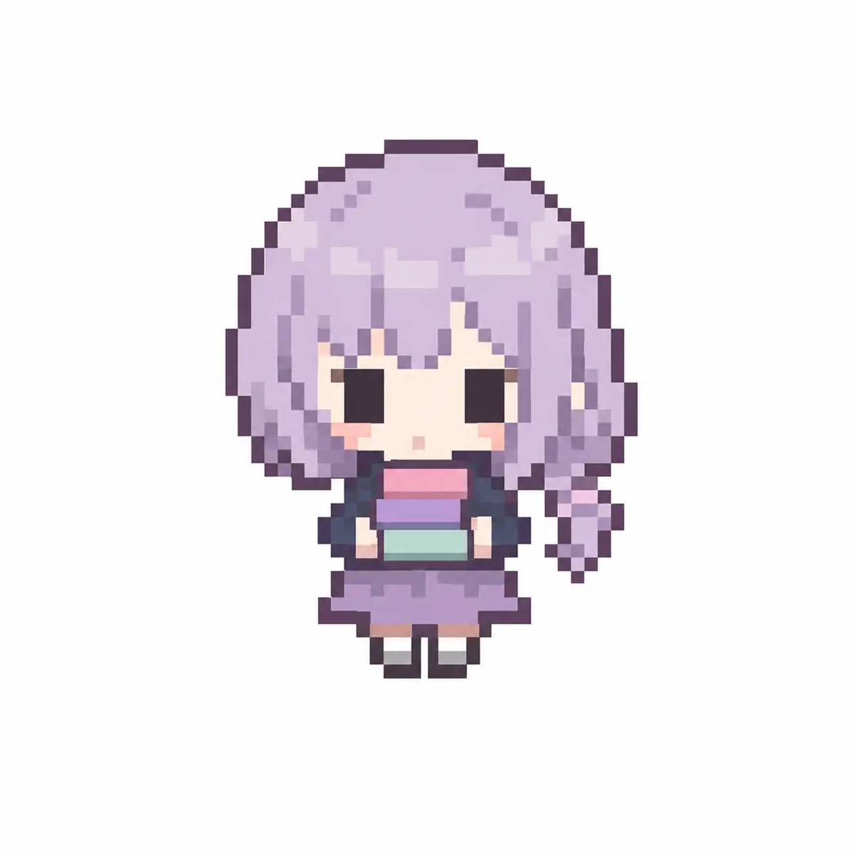 読書少女のミニドット絵