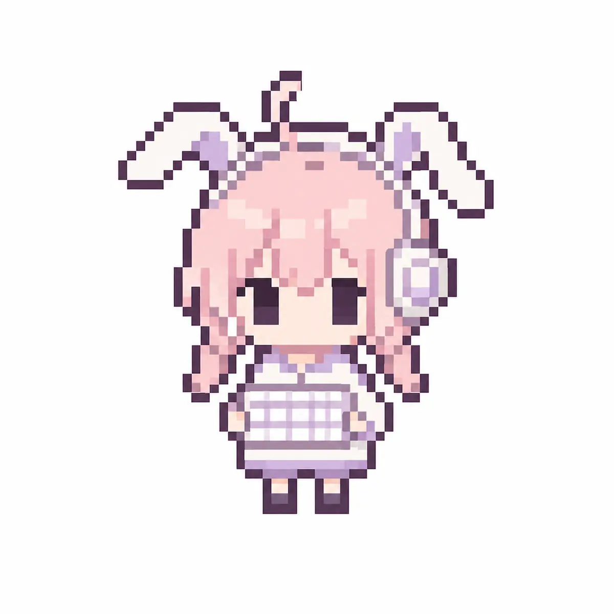 キーボード少女のミニドット絵